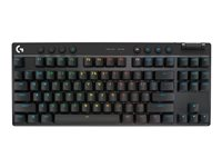 Logitech G PRO X TKL - Näppäimistö - taustavalaistu - Bluetooth, 2.4 GHz - QWERTZ - Saksa - näppäinkytkin: Tactile - valkoinen 920-012144