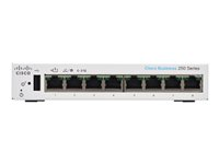 Cisco Business 250 Series CBS250-8T-D - Kytkin - L3 - smart - 8 x 10/100/1000 - työpöytä CBS250-8T-D-EU