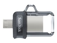 SanDisk Ultra Dual M3.0 - USB Flash-asema - 256 Gt - USB 3.0 / micro USB SDDD3-256G-G46