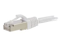 C2G Cat6a Booted Shielded (STP) Network Patch Cable - Kytkentäkaapeli - RJ-45 (uros) to RJ-45 (uros) - 2 m - STP - CAT 6a - valettu, piikitön, säikeinen - valkoinen 89937