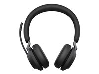 Jabra Evolve2 65 UC Stereo - Kuulokkeet + mikrofoni - korvien päällä - Bluetooth - langaton - USB-A - melua vaimentava - musta - sekä latausalusta 26599-989-989