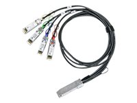 NVIDIA - 40GBase-suorakytkentäkaapeli - QSFP to SFP+ - 3 m - passiivinen, hybridi 980-9I64Y-00B003