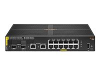 HPE Aruba 6100 12G Class4 PoE 2G/2SFP+ 139W Switch - Kytkin - Hallinnoitu - 12 x 10/100/1000 (PoE+) + 2 x 1 Gigabit / 10 Gigabit SFP+ + 2 x 1000Base-T - telineeseen asennettava - PoE+ (139 W) - remarketing-tuotteet JL679AR#ABB