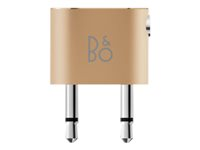 Bang & Olufsen - Lentokoneen äänisovitin - mono mini jack uros to mini-phone stereo 3.5 mm naaras - kullansävyinen 1266501