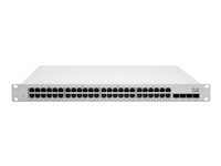 Cisco Meraki Cloud Managed MS250-48LP - Kytkin - L3 - Hallinnoitu - 48 x 10/100/1000 (PoE+) + 4 x SFP+ - telineeseen asennettava, työpöytä - PoE+ (370 W) MS250-48LP-HW