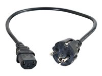 C2G Universal Power Cord - Virtajohto - power CEE 7/7 (uros) to power IEC 60320 C13 - 10 m - valettu - musta 88547