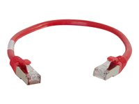 C2G Cat5e Booted Shielded (STP) Network Patch Cable - Kytkentäkaapeli - RJ-45 (uros) to RJ-45 (uros) - 15 m - STP - CAT 5e - valettu - punainen 83796