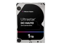 WD Ultrastar DC HA210 HUS722T1TALA604 - Kiintolevyasema - 1 Tt - sisäinen - 3.5" - SATA 6Gb/s - 7200 kierrosta/min - puskuri: 128 Mt 1W10001