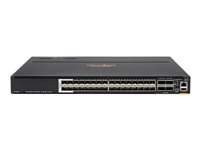 HPE Aruba CX 8360-32Y4C V2 - Kytkin - L3 - Hallinnoitu - 28 x 1/10/25 Gigabit SFP / SFP+ / SFP28 + 4 x 10 Gigabit / 25 Gigabit SFP+ / SFP28 + 4 x 40/100 Gigabit QSFP+ / QSFP28 - ilmavirtaus takaa eteenpäin - telineeseen asennettava R9G09A#ABB