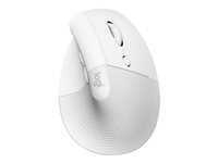 Logitech Lift for Mac - Pystyhiiri - ergonominen - optinen - 6 painiketta - langaton - Bluetooth - Logitech Logi Bolt USB-vastaanotin - luonnonvalkoinen malleihin Apple MacBook 910-006477