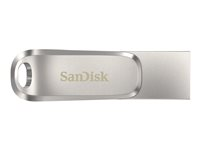 SanDisk Ultra Dual Drive Luxe - USB Flash-asema - 256 Gt - USB 3.1 Gen 1 / USB-C - hopea SDDDC4-256G-G46