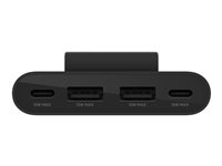 Belkin BoostCharge - Latausliuska - 4 lähtöliittimet (2 USB-C:tä, 2 x USB) - musta BUZ001BT2MBKB7