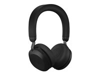 Jabra Evolve2 75 - Kuulokkeet + mikrofoni - korvien päällä - Bluetooth - langaton - aktiivinen melunpoisto - USB-C - melua vaimentava - musta - optimoitu UC:lle 27599-989-889