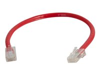 C2G Cat5e Non-Booted Unshielded (UTP) Network Patch Cable - Kytkentäkaapeli - RJ-45 (uros) to RJ-45 (uros) - 1 m - UTP - CAT 5e - säikeinen, uniboot - punainen 83081