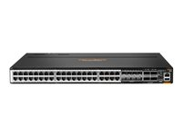 HPE Aruba Networking CX 8100 40x10GBase-T 8x10G SFP+ 4x40/100G QSFP28 Switch - Kytkin - L3 - Hallinnoitu - 40 x 100/1000/2.5G/5G/10GBase-T + 8 x Gigabit SFP / 10 Gigabit SFP+ + 4 x 40 Gigabit QSFP+ / 100 Gigabit QSFP28 - ilmavirtaus edestä taaksepäin - telineeseen asennettava R9W92A#ABB