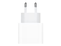 Apple 20W USB-C Power Adapter - Verkkosovitin - 20 watti(a) (24 pin USB-C) MHJE3ZM/A