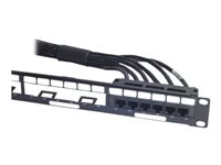 APC Data Distribution Cable - Verkon kaapeli - TAA-yhdenmukainen - RJ-45 (naaras) to RJ-45 (naaras) - 9.5 m - UTP - CAT 6 - musta DDCC6-031