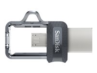 SanDisk Ultra Dual - USB Flash-asema - 64 Gt - USB 3.0 / micro USB SDDD3-064G-G46