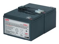 APC Replacement Battery Cartridge #6 - UPS akku - 1 x akku/paristo - Lyijyhappo - musta malleihin P/N: SMC1500IC, SMT1000I-AR, SMT1000IC, SUA1000ICH-45, SUA1000I-IN, SUA1000J3W, SUA1500J3W RBC6