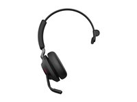 Jabra Evolve2 65 UC Mono - Kuulokkeet + mikrofoni - korvien päällä - muunneltava - Bluetooth - langaton - USB-C - melua vaimentava - musta - sekä latausalusta 26599-889-889