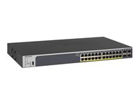 NETGEAR Smart GS728TP - V2 - kytkin - L3 - smart - 24 x 10/100/1000 (PoE+) + 4 x Gigabit SFP - telineeseen asennettava - PoE+ (190 W) GS728TP-200EUS