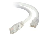 C2G Cat5e Booted Unshielded (UTP) Network Patch Cable - Kytkentäkaapeli - RJ-45 (uros) to RJ-45 (uros) - 3 m - UTP - CAT 5e - valettu, piikitön, säikeinen - valkoinen 83264