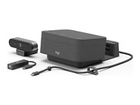 Logitech Logi Dock Focus Room Kit - Videoneuvottelupakkaus (Logitech BRIO Ultra HD Pro Webcam, Logitech Logi Dock) - sertifioitu Microsoft Teamsille 991-000457