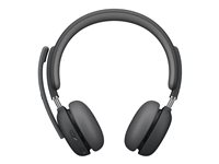 Logitech Zone Wireless 2 - Kuulokkeet + mikrofoni - korvien päällä - Bluetooth - langaton - aktiivinen melunpoisto - USB-C Bluetooth-sovitin - grafiitti - sertifioitu Microsoft Teamsille 981-001152