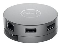 Dell Mobile Adapter DA310 - Telakointiasema - USB-C - VGA, DP, HDMI, USB-C - 1GbE - sekä 3 vuoden laitteiston perustakuu DELL-DA310