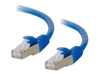 C2G Cat6a Booted Shielded (STP) Network Patch Cable - Kytkentäkaapeli - RJ-45 (uros) to RJ-45 (uros) - 2 m - STP - CAT 6a - valettu, piikitön, säikeinen - sininen 89910