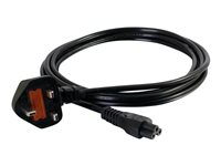 C2G Laptop Power Cord - Virtajohto - IEC 60320 C5 to BS 1363 (uros) - vaihtovirta 250 V - 2 m - valettu - musta - Yhdistynyt kuningaskunta 80602