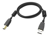 Vision Professional - USB-kaapeli - USB (uros) to USB Type B (uros) - USB 2.0 - 1 m - musta TC 1MUSB/BL