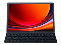 Samsung EF-DX710 - Näppäimistö- ja kalvokotelo (kirjankansi) - ohut - langaton - Bluetooth, POGO pin - musta näppäimistö, musta kotelo malleihin Galaxy Tab S9, Tab S9 FE EF-DX710BBEGSE