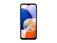 Samsung Galaxy A14 5G - 5G älypuhelin - Kaksois-SIM - RAM 4 Gt / sisäinen muisti 128 Gt - microSD slot - LCD-näyttö - 6.6" - 2408 x 1080 pikseliä - 3 takakameraa 50 megapikseliä, 2 MP, 2 MP - front camera 13 MP - musta SM-A146PZKGEUB