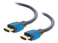 C2G 3ft HDMI Cable with Gripping Connectors - High Speed 4K HDMI Cable - 4K 60Hz - M/M - HDMI-kaapeli Ethernetillä - HDMI uros to HDMI uros - 91.4 cm - kaksoiseristetty - musta - 4K-tuki 29675