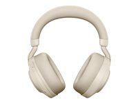 Jabra Evolve2 85 MS Stereo - Kuulokkeet + mikrofoni - täysikokoinen - Bluetooth - langaton, langallinen - aktiivinen melunpoisto - 3,5 mm jakkiliitin - melua vaimentava - beige - sertifioitu Microsoft Teamsille 28599-999-898