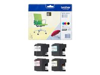 Brother LC229XL Value-Pack - 4 pakettia - musta, keltainen, sinivihreä, magenta - alkuperäinen - pakkaus turvajärjestelmällä - mustepatruuna malleihin Brother MFC-J5320DW, MFC-J5520DW, MFC-J5620DW, MFC-J5625DW, MFC-J5720DW LC229XLVALBPDR