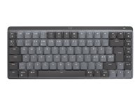 Logitech Master Series MX Mechanical Mini - Näppäimistö - taustavalaisu - langaton - Bluetooth LE - QWERTY - pohjoismainen (tanska/suomi/norja/ruotsi) - näppäinkytkin: hiljaiset kosketusnäppäimet - grafiitti 920-010776