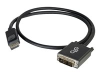 C2G 15ft DisplayPort to DVI-D Adapter Cable - M/M - Sovitinkaapeli - TAA-yhteensopiva - DisplayPort (uros) to DVI-D (uros) - 4.57 m - siipiruuvit, 1920 x 1200 (WUXGA) -tuki - musta 54342