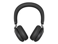 Jabra Evolve2 75 - Kuulokkeet + mikrofoni - korvien päällä - Bluetooth - langaton - aktiivinen melunpoisto - USB-A - melua vaimentava - musta - optimoitu UC:lle 27599-989-999