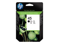 HP 45 Large - 42 ml - Large - musta - alkuperäinen - mustepatruuna malleihin Deskjet 83X; Officejet G55, g85, R40, R60, R80, T45, T65; Officejet Pro 11XX; psc 500 51645AE