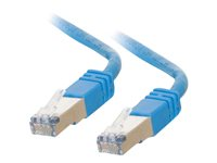 C2G Cat5e Booted Shielded (STP) Network Patch Cable - Kytkentäkaapeli - RJ-45 (uros) to RJ-45 (uros) - 10 m - STP - CAT 5e - valettu - sininen 83781