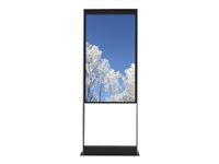 HI-ND Floorstand H Dual - Teline malleihin digital signage -LCD-paneeli - jauhemaalattu metalli - musta, RAL 9005 -näytön koko: 55" - lattialla seisova malleihin Samsung OM55N-D FS5519-5001-02