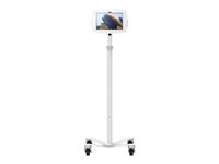 Compulocks Galaxy Tab A8 10.5" Space Enclosure Medical Rolling Cart Extended - Kärry - laajennettava malleihin tabletti - nivelvarsi, pyörivä - lukittava - lääketieteellinen - korkealaatuinen alumiini, metalli - valkoinen -näytön koko: 10.5" malleihin Samsung Galaxy Tab A8 (10.5 tuuma) MCRSTDEXW105GA8SW