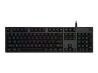 Logitech Gaming G512 - Näppäimistö - taustavalaistu - USB - AZERTY - ranskalainen - näppäinkytkin: GX Blue - hiili 920-008940