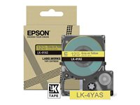 Epson LabelWorks LK-4YAS - Harmaa keltaisella - Rulla (1,2 cm x 8 m) 1 kasetti(a) ripustuslaatikko - nauhakasetti malleihin LabelWorks LW-C410, LW-C610 C53S672104