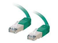 C2G Cat5e Booted Shielded (STP) Network Patch Cable - Kytkentäkaapeli - RJ-45 (uros) to RJ-45 (uros) - 10 m - STP - CAT 5e - valettu - vihreä 83840