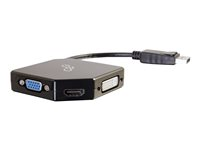 C2G DisplayPort to HDMI, VGA, DVI Adapter Converter - M/F - Videomuunnin - DVI, HDMI, VGA - DVI, HDMI, VGA - musta 54340