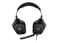 Logitech Gaming Headset G332 - Kuuloke + mikrofoni - täysikokoinen - langallinen - 3,5 mm jakkiliitin - musta, punainen 981-000757