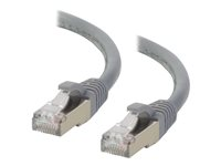 C2G Cat6a Booted Shielded (STP) Network Patch Cable - Kytkentäkaapeli - RJ-45 (uros) to RJ-45 (uros) - 20 m - STP - CAT 6a - valettu, piikitön, säikeinen - harmaa 89924